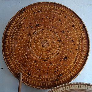 Table top with inlaid