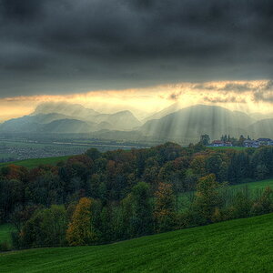 Blick auf Kufstein bei Föhn