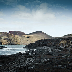 Blick auf Capelinhos / Faial