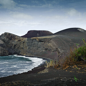 Blick auf Capelinhos / Faial