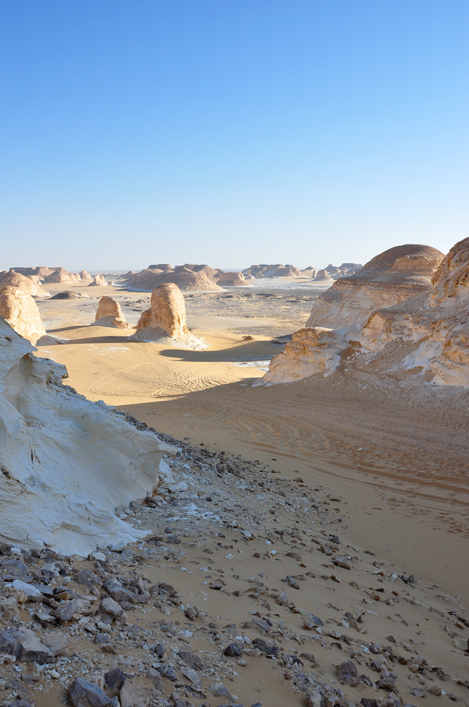 Ägypten Einfahrt in die weiße Wüste