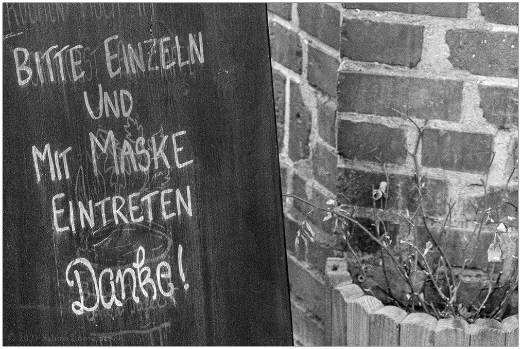 115 Bitte nur einzeln ... Anschnitt Schwarzweiß I