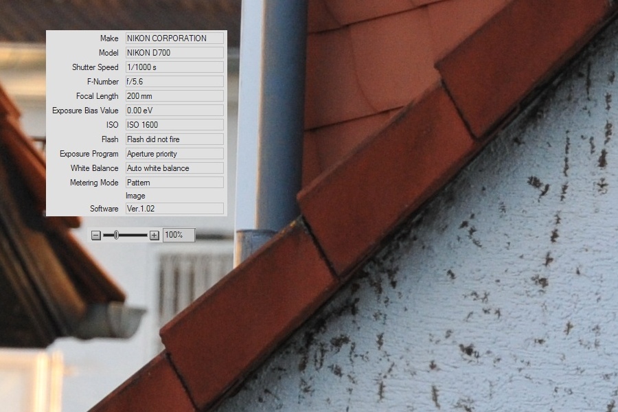 200mm am 70-200 VR II (1:1 Crop)