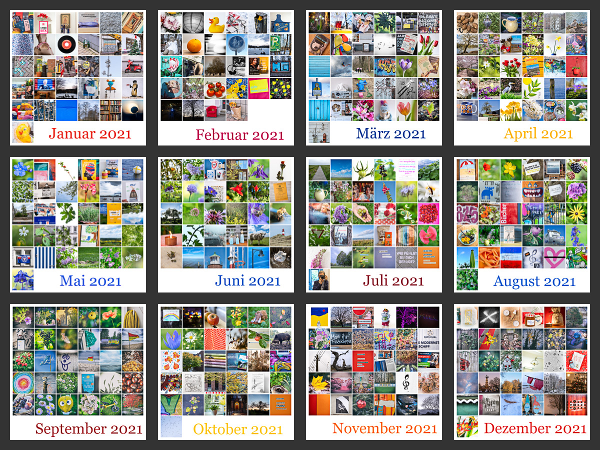 365-Tage-Projekt 2021 Jahrestableau