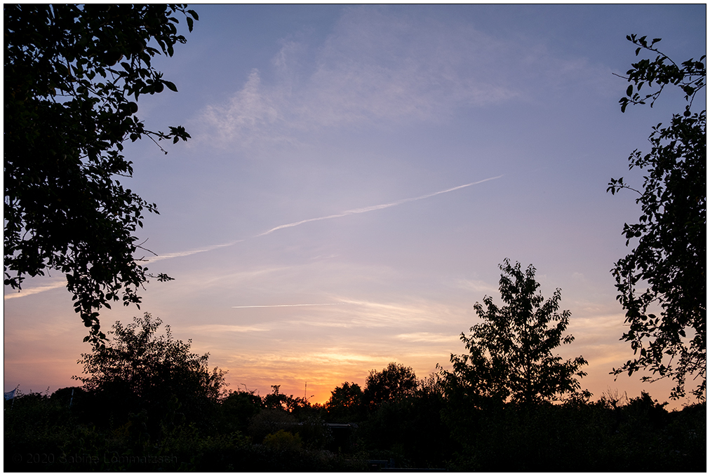 380 Sonnenuntergang im Schrebergarten