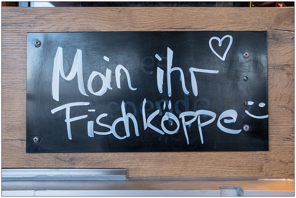 467 Nette Begrüßung in Kiel an der Kiellinie – "Moin ihr Fischköppe"