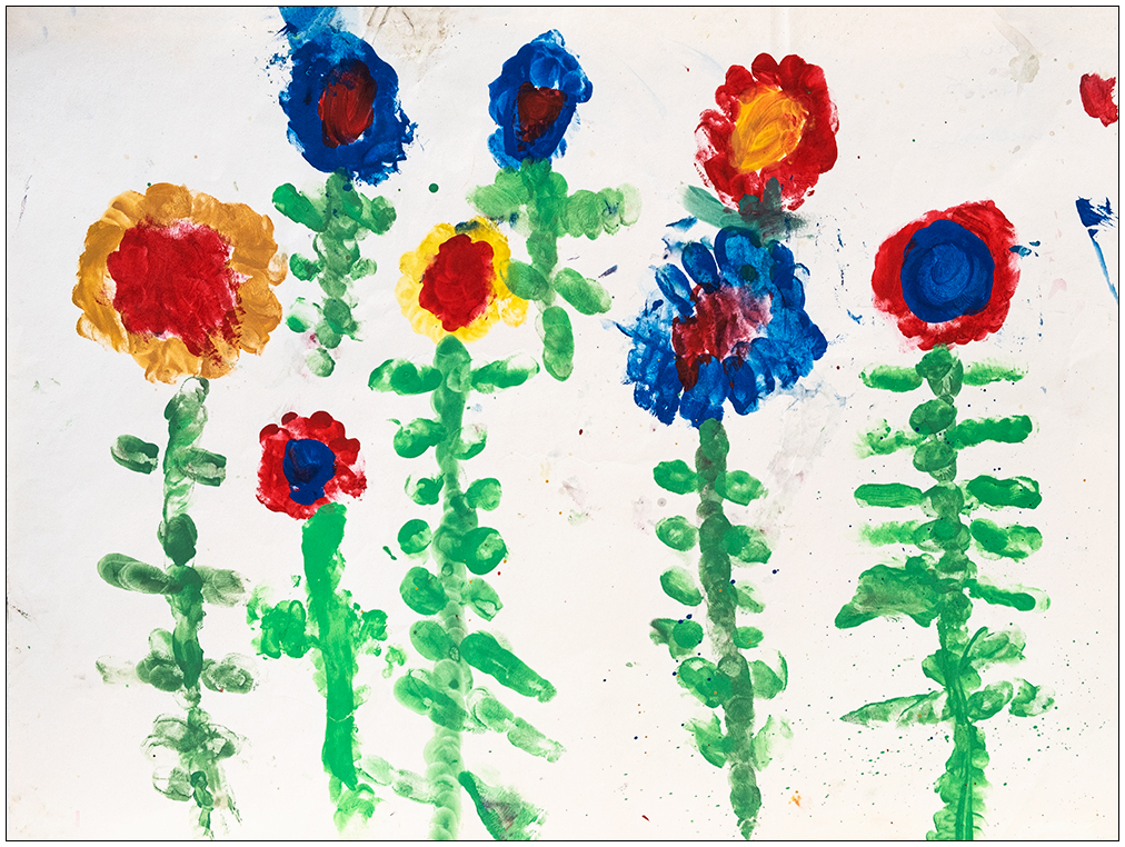 484 Fingerfarbenblumenmeer