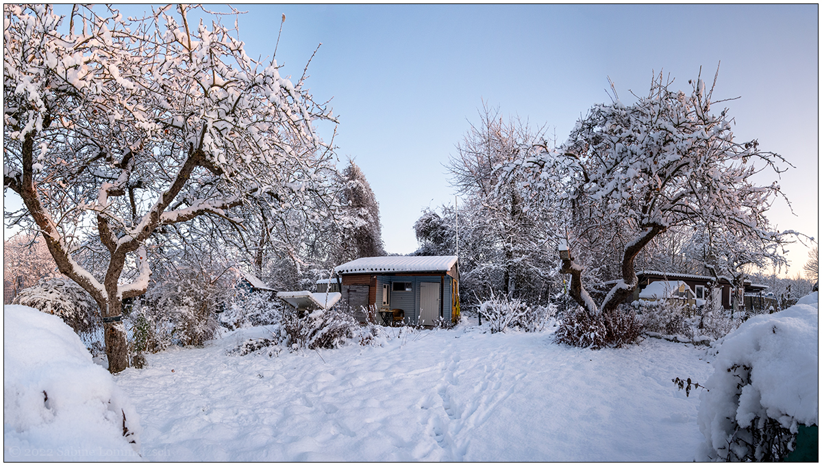 553 Schrebergarten – Winterzauber Panorama