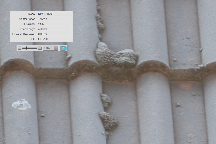 70-200 VRII bei 200mm mit TC2 1:1 Crop