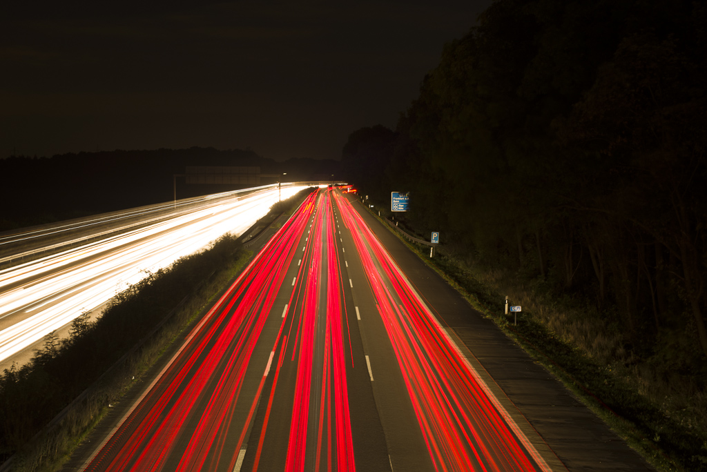 A3 bei Nacht