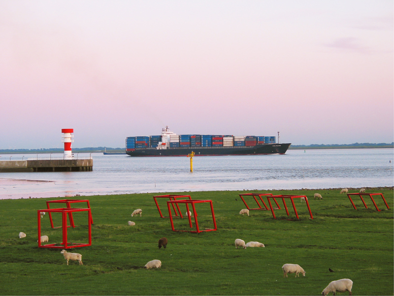 Abend an der Elbe bei Brunsbüttel