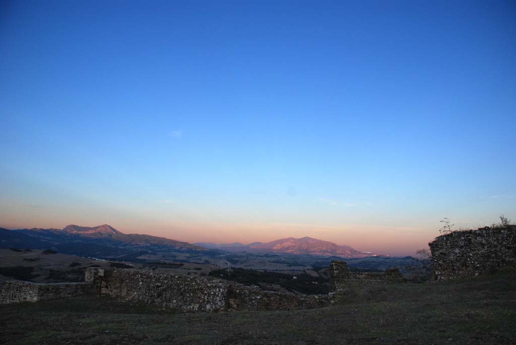 abendlicher Blick von der Burg in Jimena