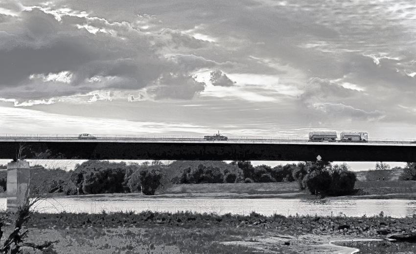 Abends an der Elbe