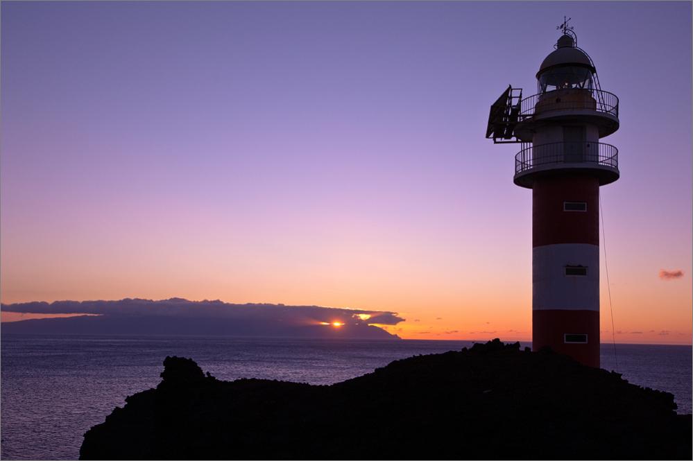 Abendstimmung am Punta de Tenor mit Blick auf La Gomera