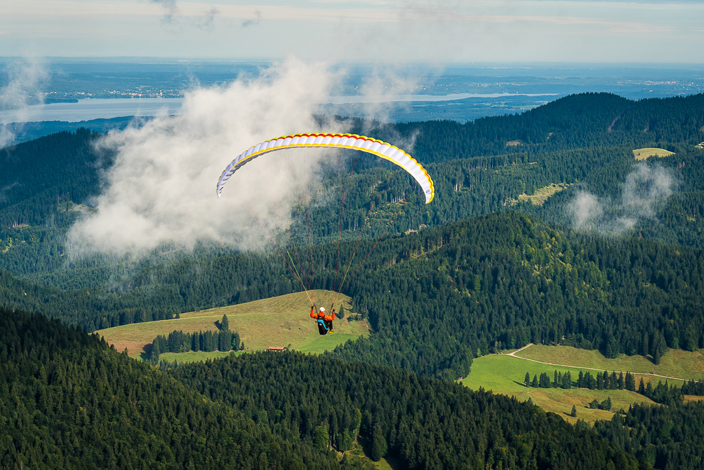 Abflug mit Morgenwolke