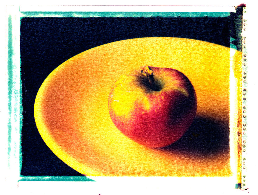 Apfel auf Teller