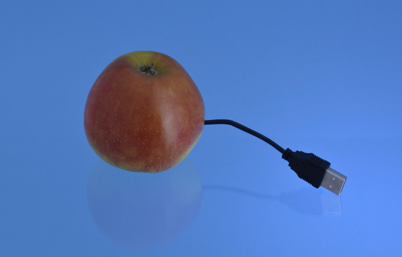 Apfel mit USB