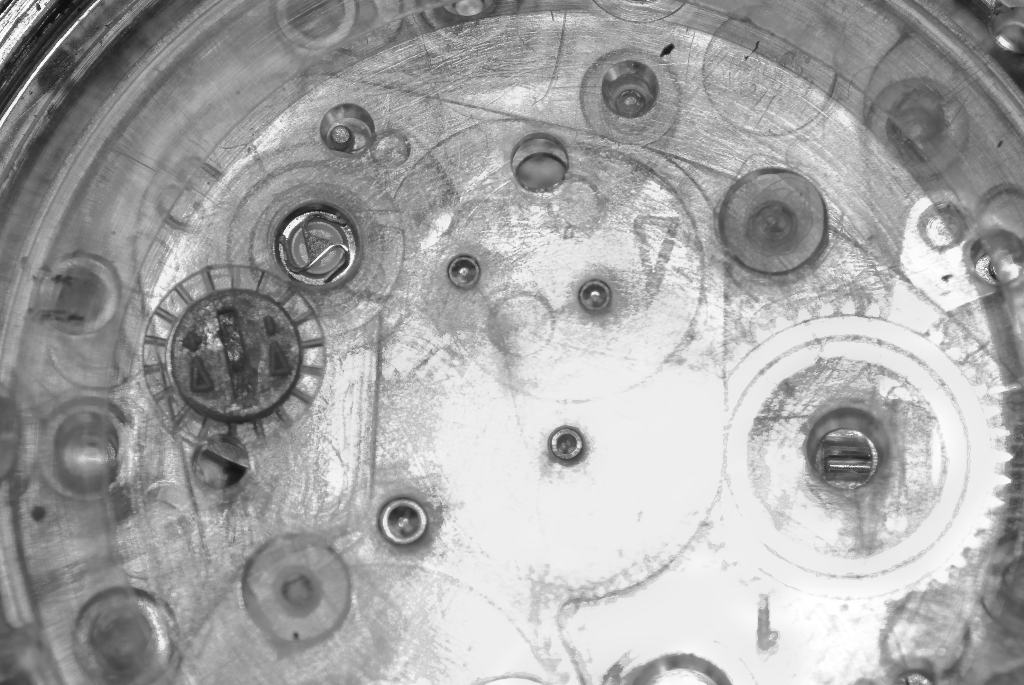 Armbanduhr hinten Detail 10 Monochrom