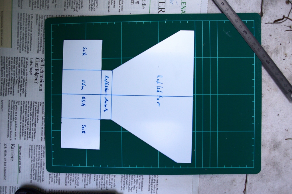 Ausgeschnittene "Flachform"