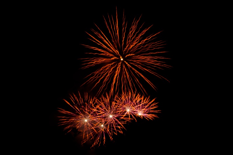 Beginn des Feuerwerks