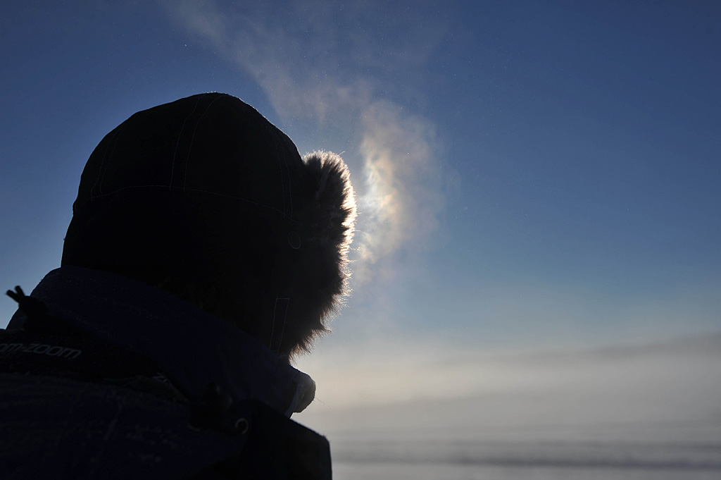 Bei Minus 30 Grad gefriert regelrecht der Atem in der Luft