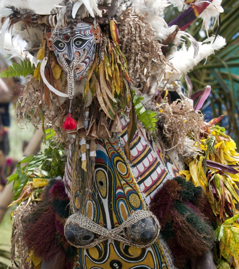 bizarre Maske von den 'Chambri Lakes" - East Sepik Province