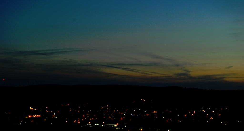 Blaue Stunde im Weserbergland, Beverungen