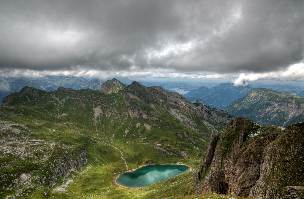 Blick auf den Spilauer See vom Rossstock, 25.07.2011.