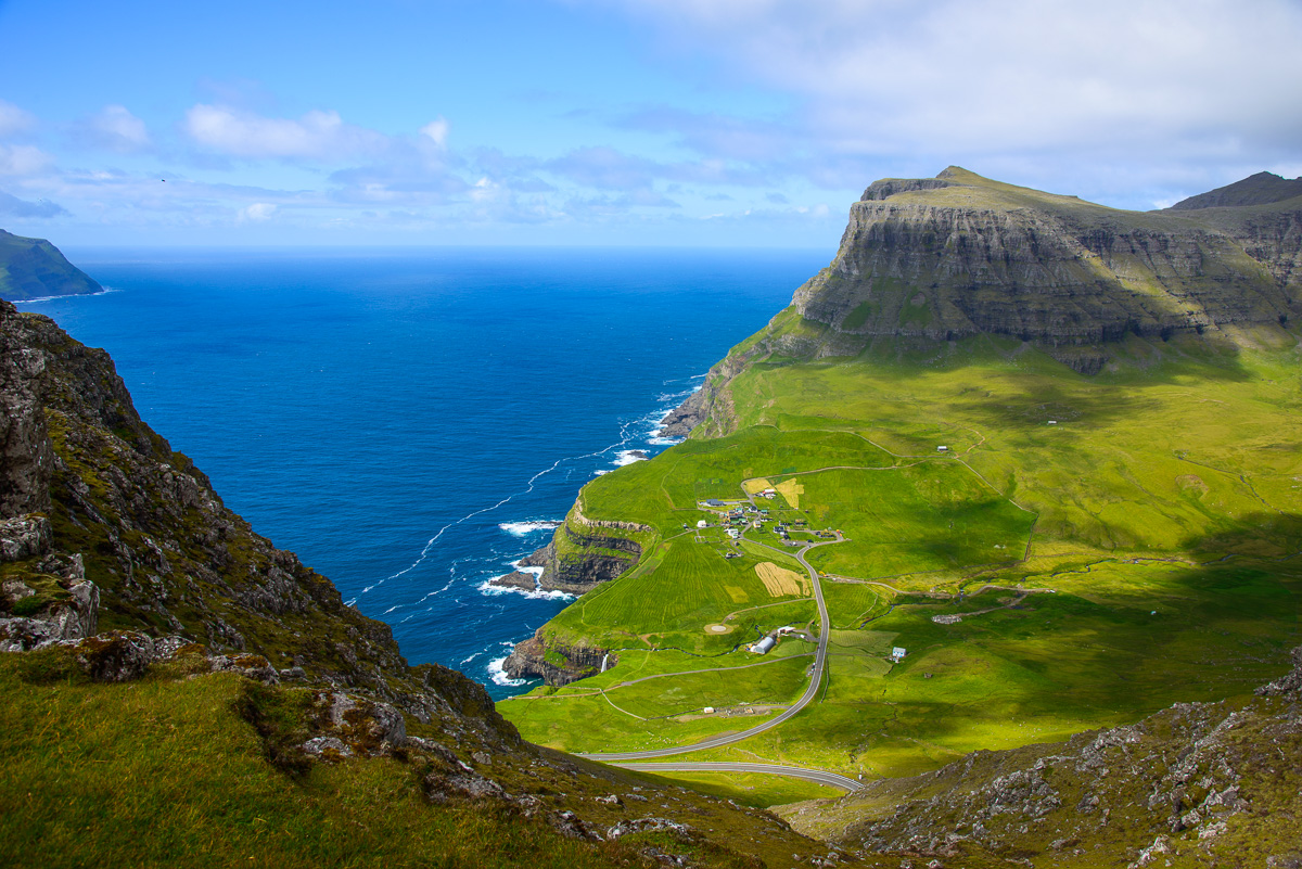 Blick auf Gásadalur