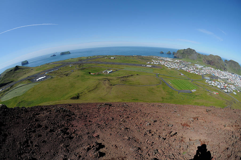 Blick auf Heimaey-Vestmannaeyjar