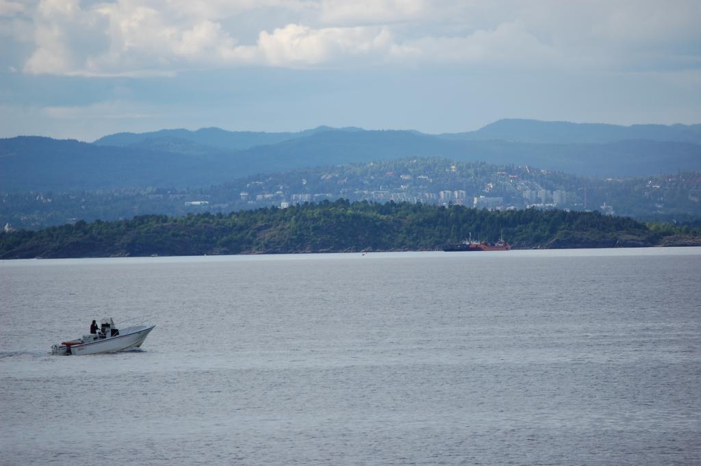 Blick auf Oslo mit der Insel Malmøya im Vordergrund