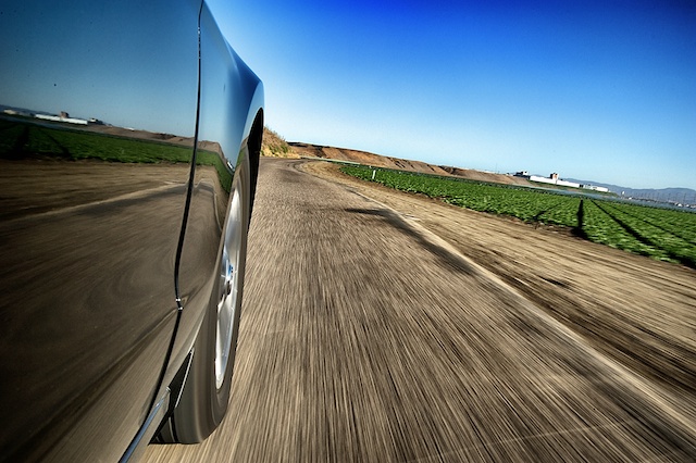 Blick aus dem Mustang