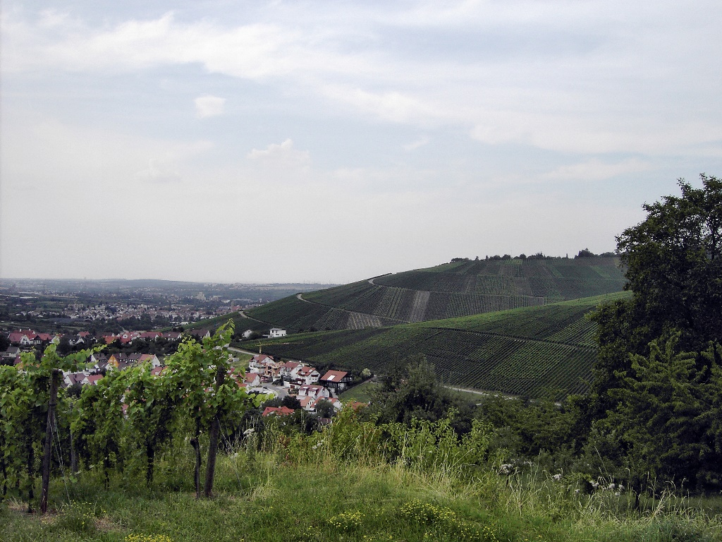 Blick aus dem Remstal nach Waiblingen