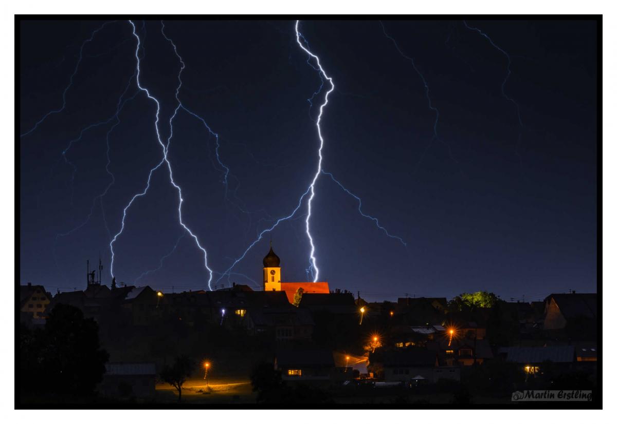 Blitz über Hohenstadt, Schwäbische Alb