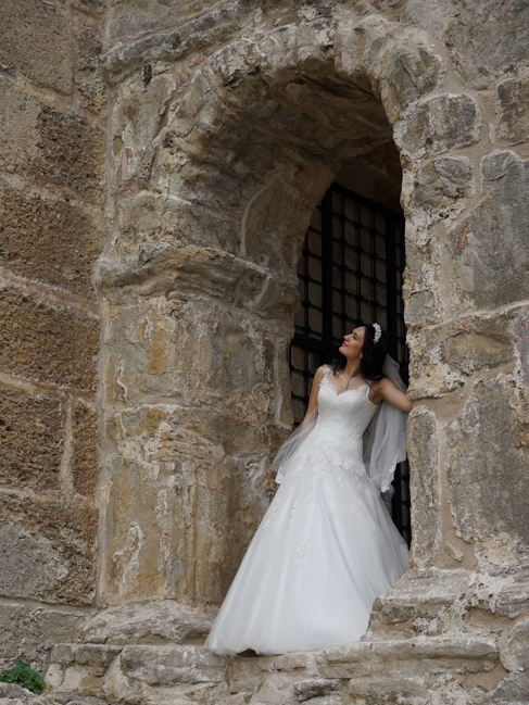 Braut vor Aspendos Theater