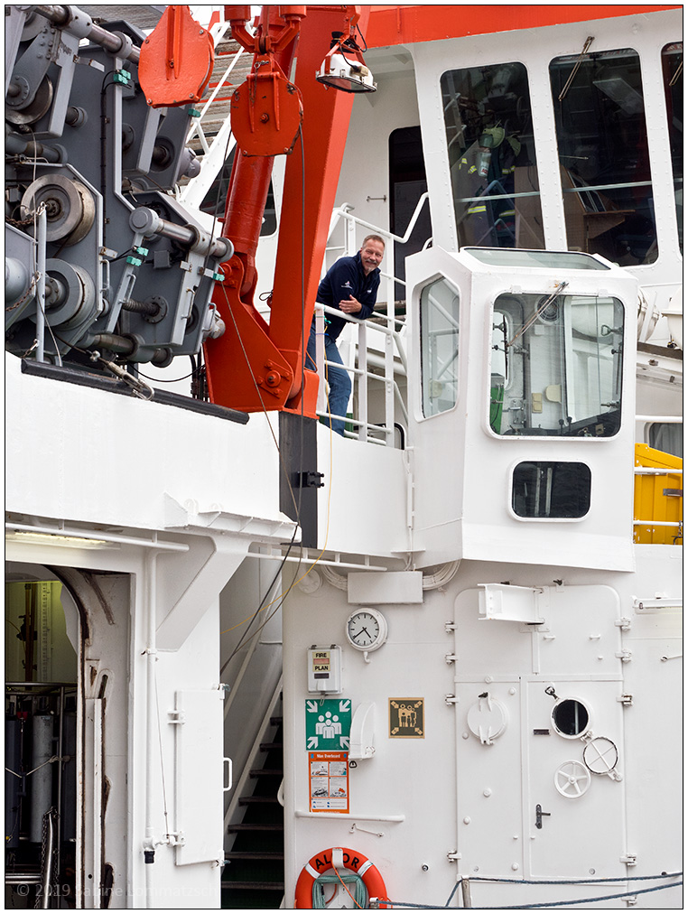 Capt'n Marc auf der ALKOR am 4. Juli 2019