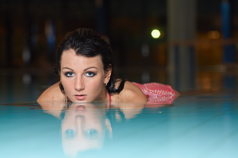 Cindy im kalten Wasser :-)