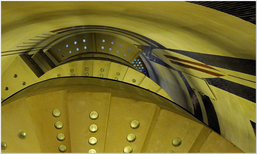 D30 0167f: Art Deco - Treppe im Haus Atlantis in der Böttcherstraße in Bremen