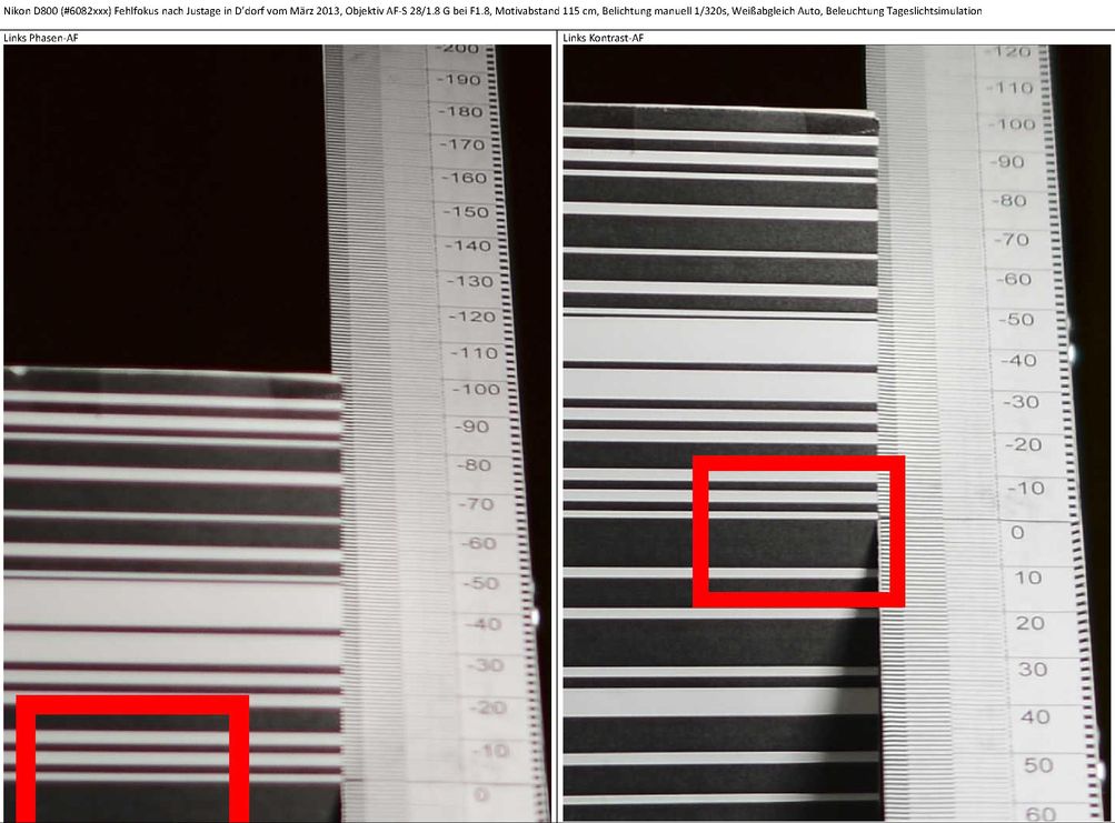D800 Justageergebnis Vergleich Phasen-AF zu Kontrast-AF, 45% Crop, Links