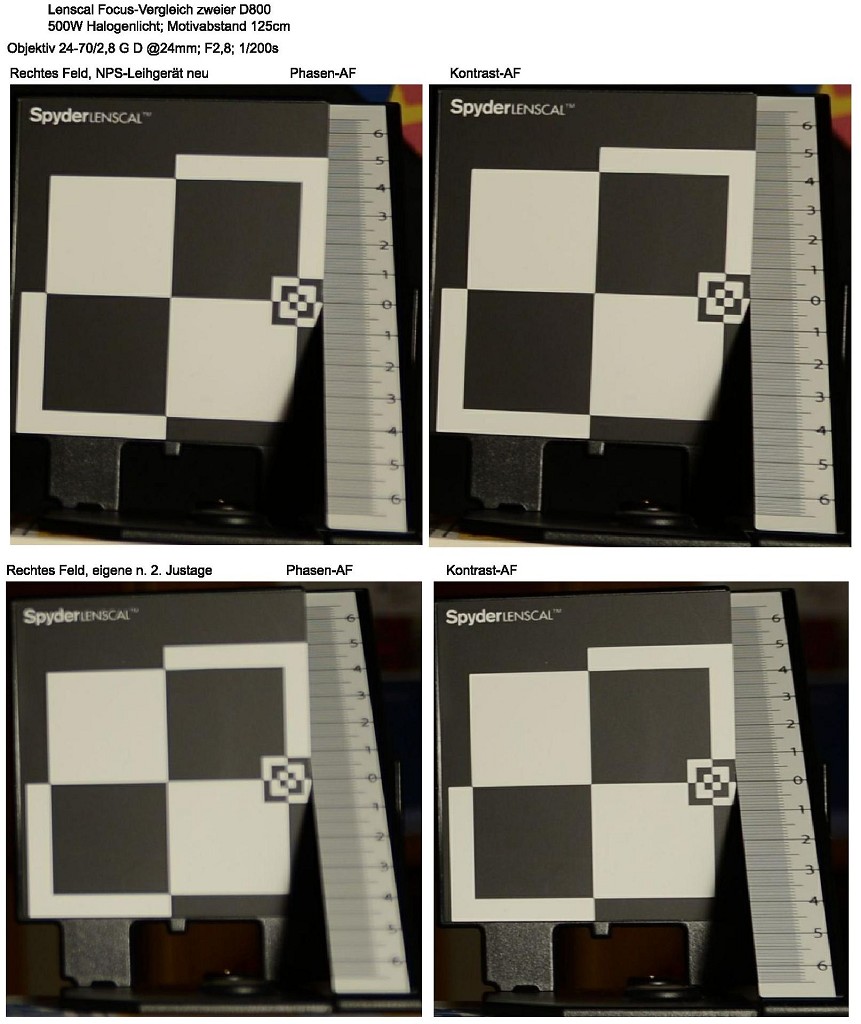 D800 Leihgerät#6082389 Lenscal Vergleich zu eigener nach 2. Justage 24 70@24 Rechts