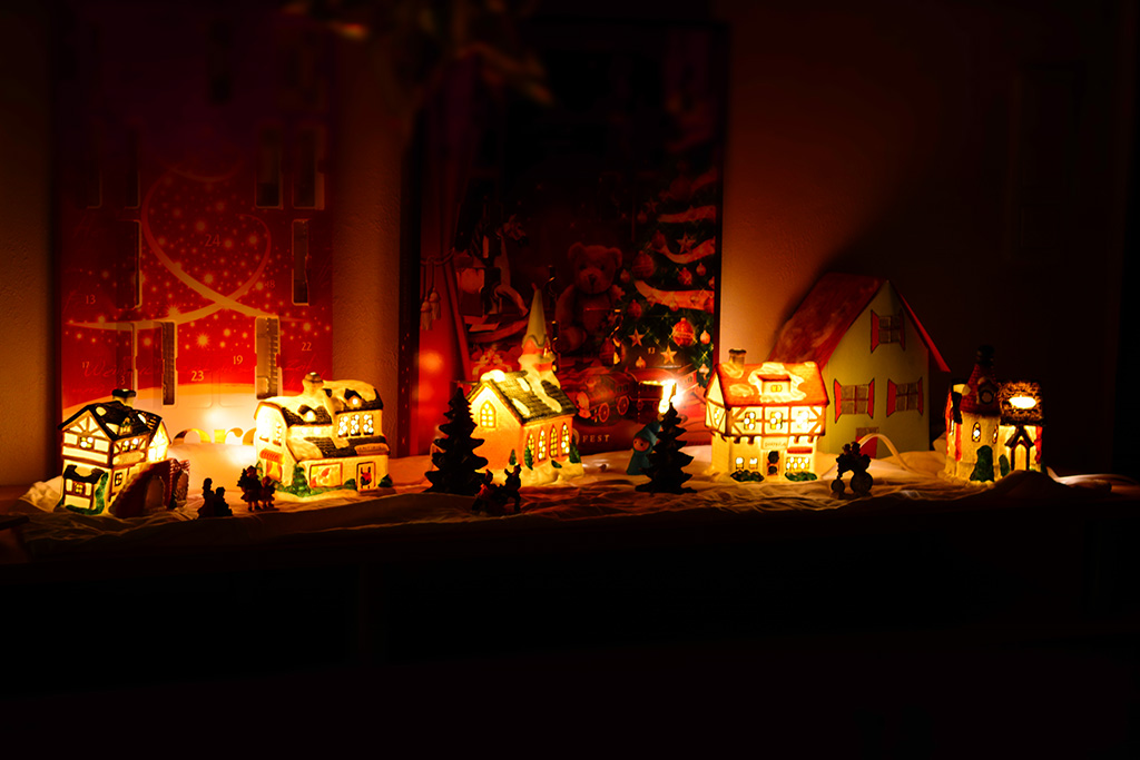 Das Weihnachtsdorf in unserer Küche :-D
