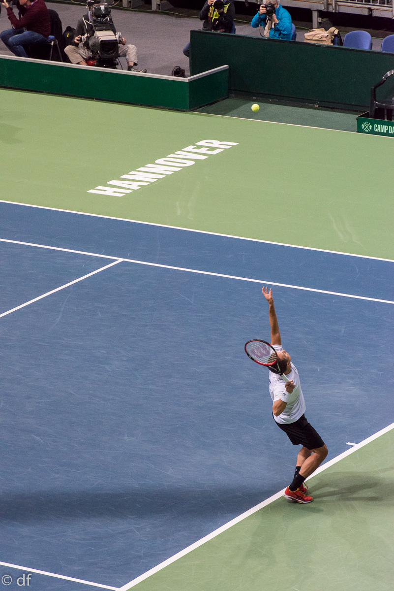 Davis Cup Deutschland - Tschechien, TUI Arena Hannover, 04.03.2016, Nikon D800/2.8/70-200