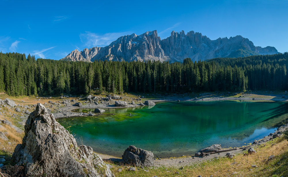 Der Karersee mit der Latemargruppe