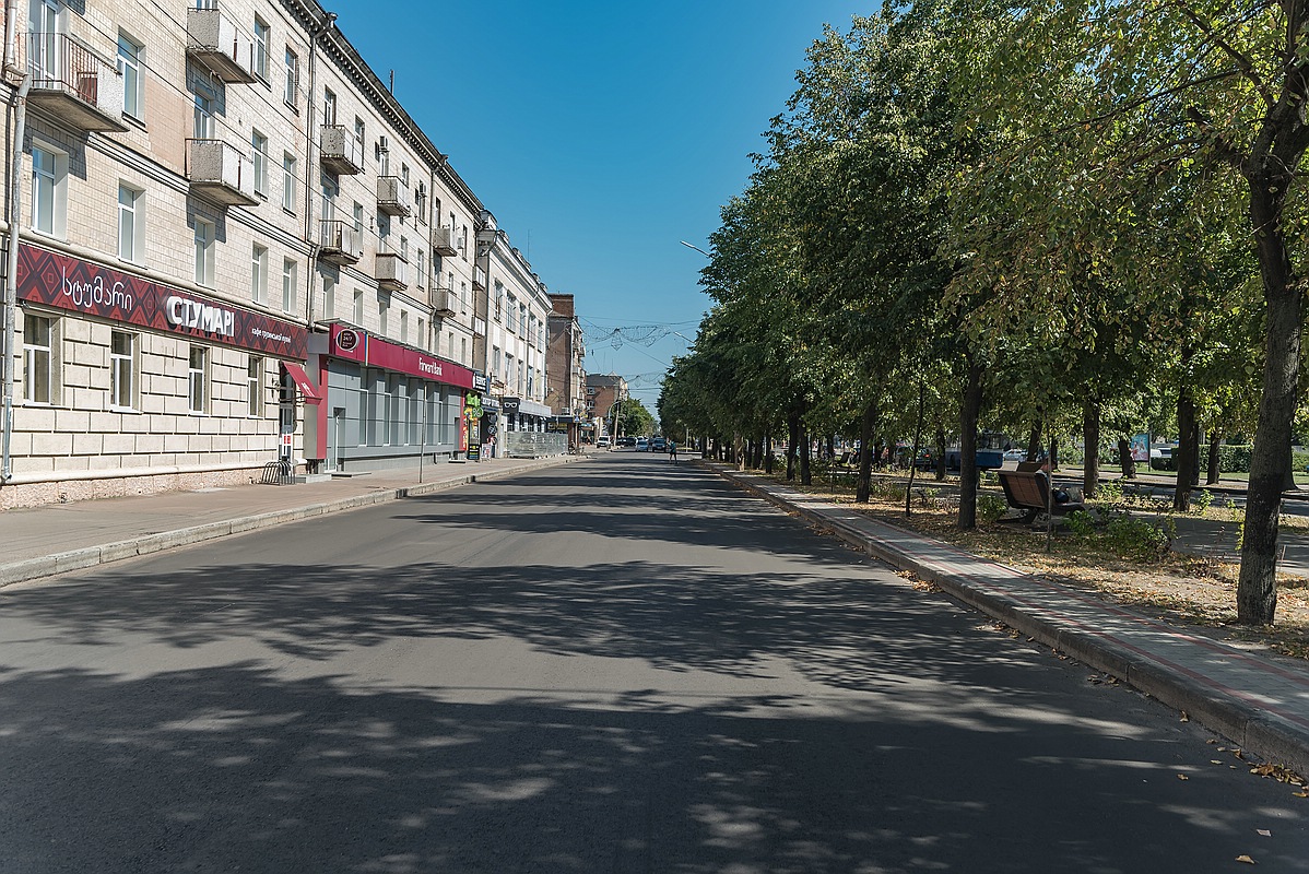 Die Hauptstrasse Cherkassys, der Boulevard Schewtschenko (nicht der Fussballer, sondern der Dichter)