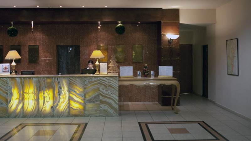 Die Lobby des Polarstar Hotels in Yakutsk