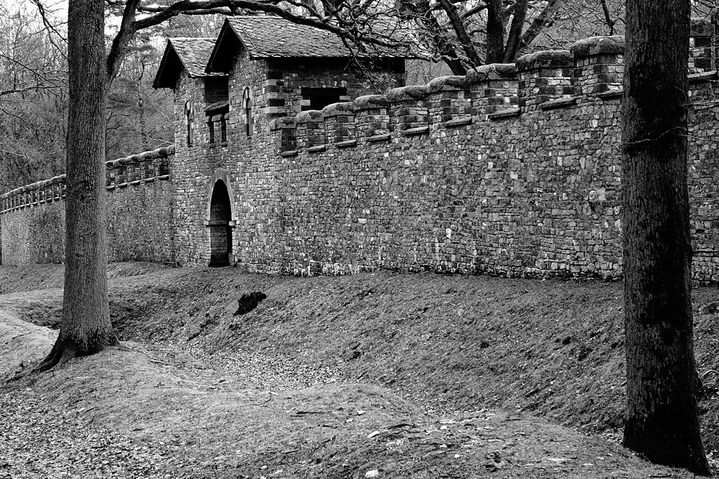Die Saalburg im Taunus an einem regnerischen Dezembernachmittag