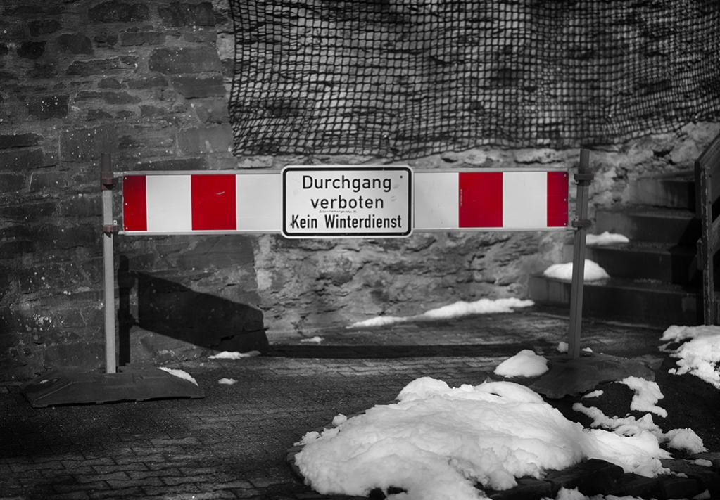 Durchgang verboten