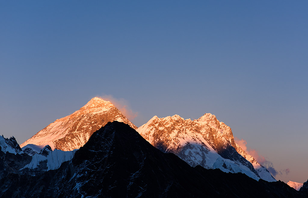 Everest von Gokyo Ri klein