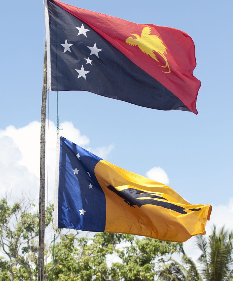 Flagge Papua Neuguineas und Neu Irlands