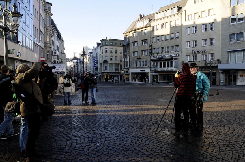 Fotograf im Mittelpunkt